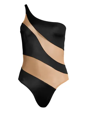 Snake Mesh Mio Illusion One-Piece Swimsuit