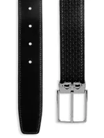 Gancini Reversible Embossed/Smooth Cut-to-Size Leather Belt