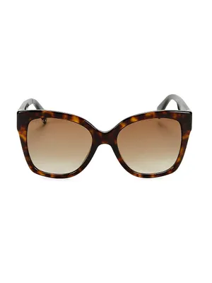 54MM Tortoiseshell Square Sunglasses