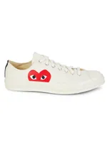 CdG PLAY x Converse Men's Chuck Taylor All Star One Heart Low-Top Sneakers