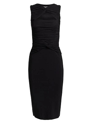 Audrine Ruched Cutout Bodycon Dress