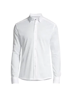 Soft Casual Slim-Fit Pique Cotton Sport Shirt