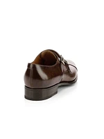 Ira Double Monk Strap Leather Loafers