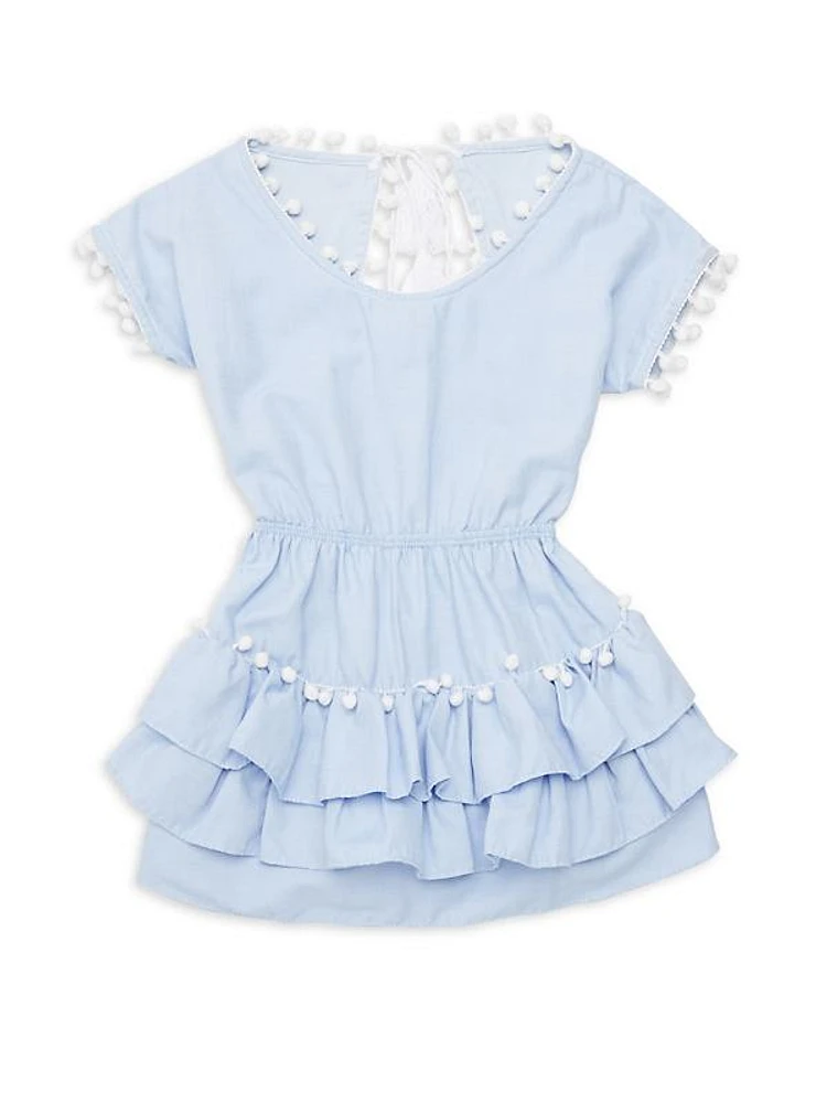 Little Girl's & Girl's Nissi Pom-Pom Dress