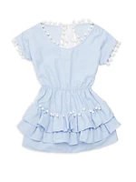 Little Girl's & Girl's Nissi Pom-Pom Dress