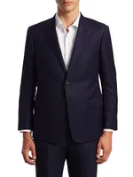 Solid Single-Breasted Blazer