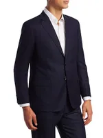 Solid Single-Breasted Blazer