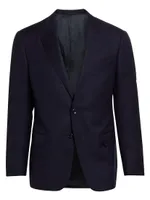 Solid Single-Breasted Blazer