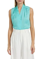 Mila Sleeveless Draped Blouse