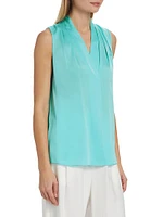 Mila Sleeveless Draped Blouse