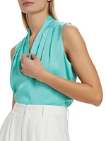 Mila Sleeveless Draped Blouse