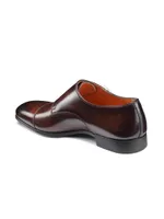 Double Buckle Leather Dress Shoes