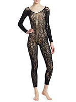 Floral Lace Long-Sleeve Catsuit