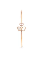 Happy 18K Rose Gold, Diamond & Mother-Of-Pearl Bangle Bracelet