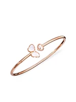 Happy 18K Rose Gold, Diamond & Mother-Of-Pearl Bangle Bracelet