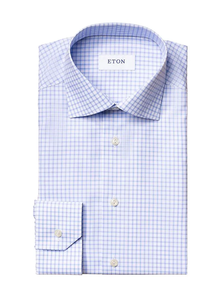 Contemporary-Fit Natural Stretch Check Shirt