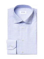 Contemporary-Fit Natural Stretch Check Shirt