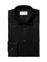 Contemporary-Fit Diagonal Weave Dress Shirt