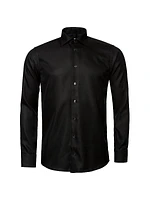 Contemporary-Fit Diagonal Weave Dress Shirt