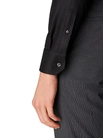 Contemporary-Fit Diagonal Weave Dress Shirt