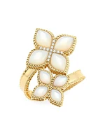 Venetian Princess 18K Gold Mother-Of-Pearl & Diamond Wrap Ring