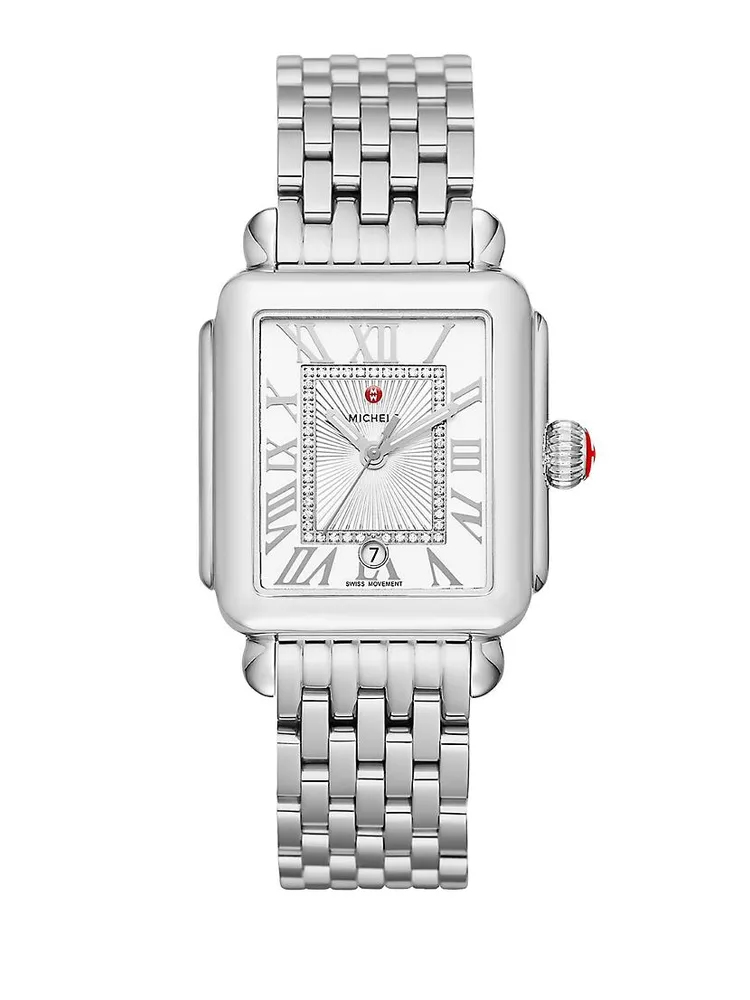 Deco Madison Diamond & Stainless Steel Bracelet Watch