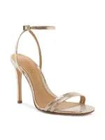 Altina Metallic Embossed Leather Sandals