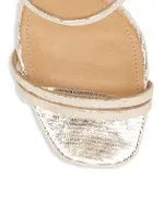 Altina Metallic Embossed Leather Sandals