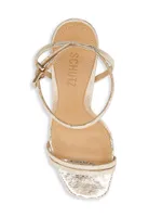 Altina Metallic Embossed Leather Sandals