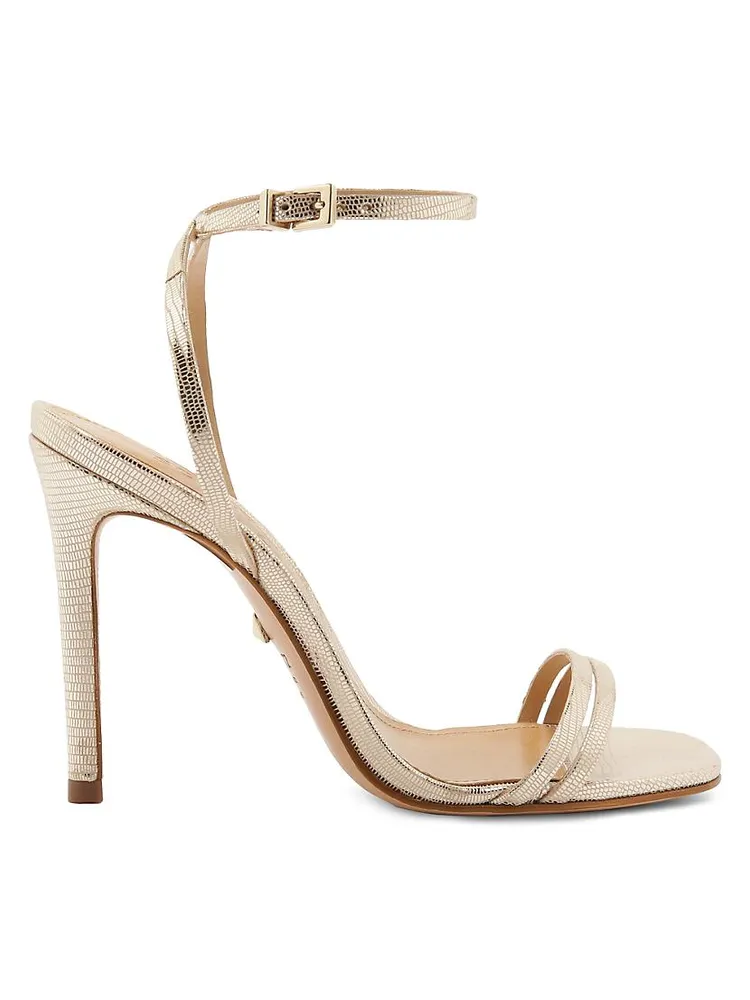 Altina Metallic Embossed Leather Sandals