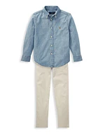 Little Boy's & Chambray Shirt