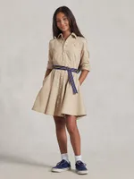 Little Girl's & Belted Chino Dress