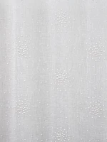 Iris Embroidered Ivory Linen Curtain Panel