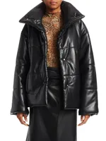 Hide Vegan Leather Puffer Jacket