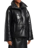 Hide Vegan Leather Puffer Jacket