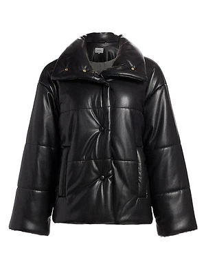 Hide Vegan Leather Puffer Jacket