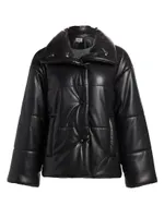 Hide Vegan Leather Puffer Jacket