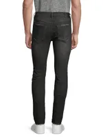 P001 Over Spray Slim-Fit Jeans