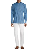 Contemporary-Fit Chambray Soft Casual Shirt