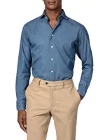 Contemporary-Fit Chambray Soft Casual Shirt