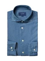 Contemporary-Fit Chambray Soft Casual Shirt