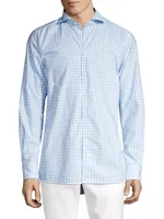 Contemporary-Fit Gingham Check Soft Casual Shirt