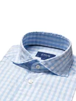 Contemporary-Fit Gingham Check Soft Casual Shirt