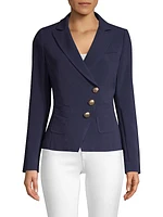 Single-Breasted Wrap Blazer