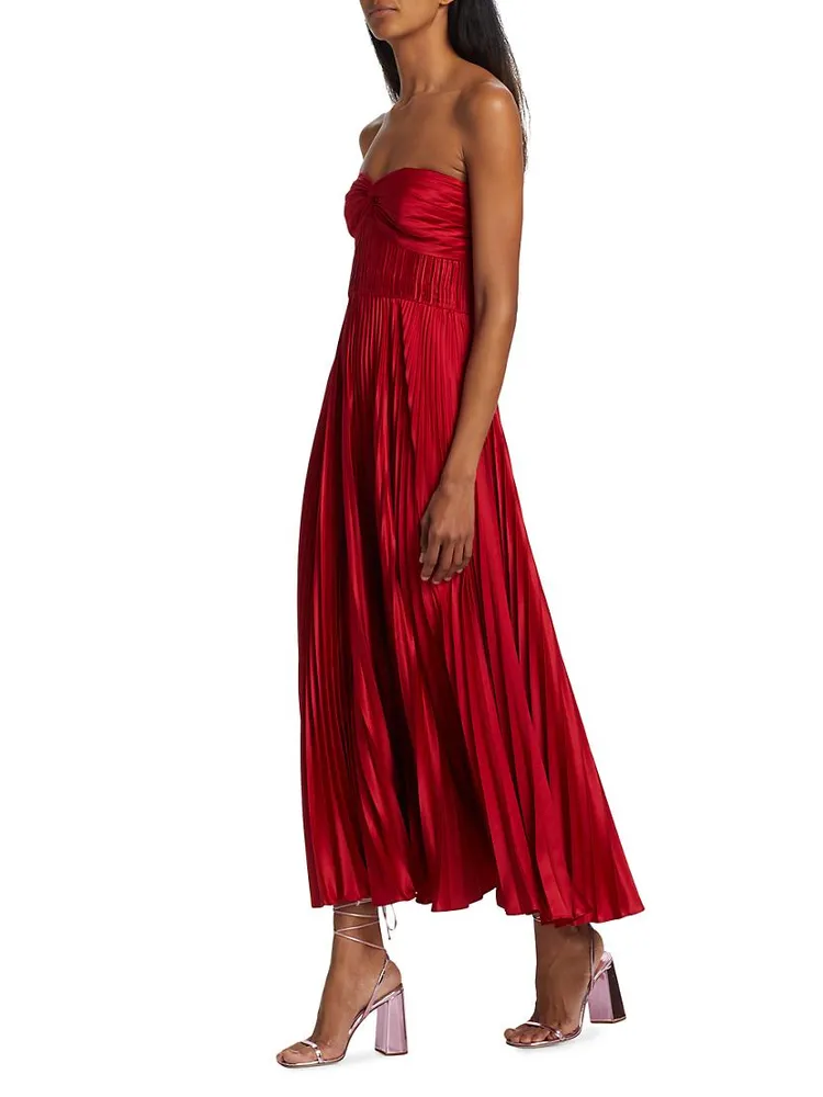 Pleated Strapless Belle Dress