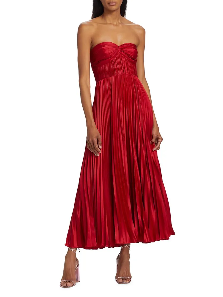 Pleated Strapless Belle Dress