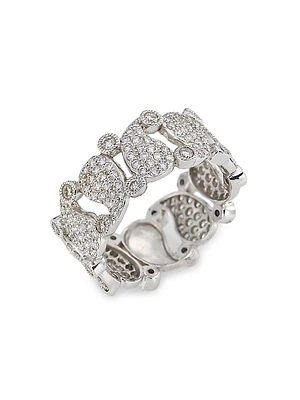 Vitality 18K White Gold & Diamond Paisley Ring