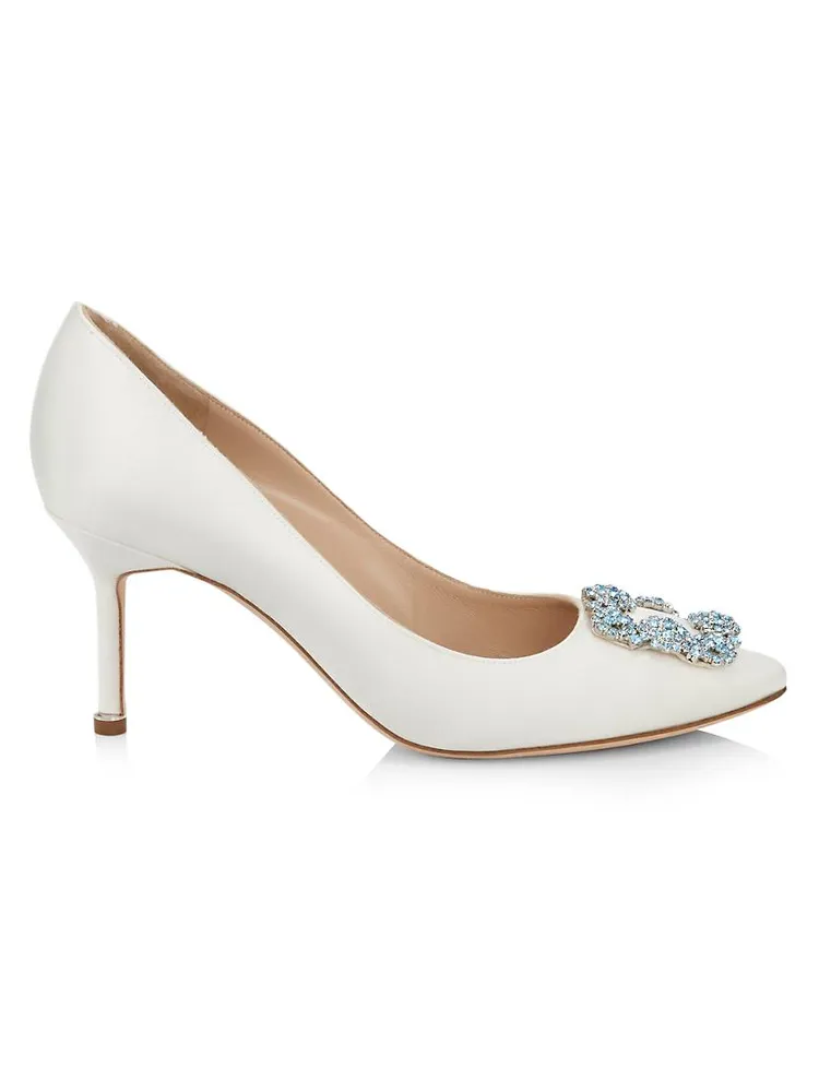 Hangisi 70MM Embellished Satin Pumps