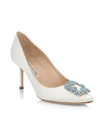 Hangisi 70MM Embellished Satin Pumps