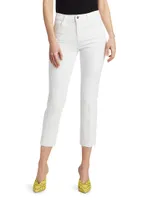 Sada High-Rise Crop Slim Straight Jeans